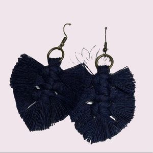 Macramé Leaf Earrings